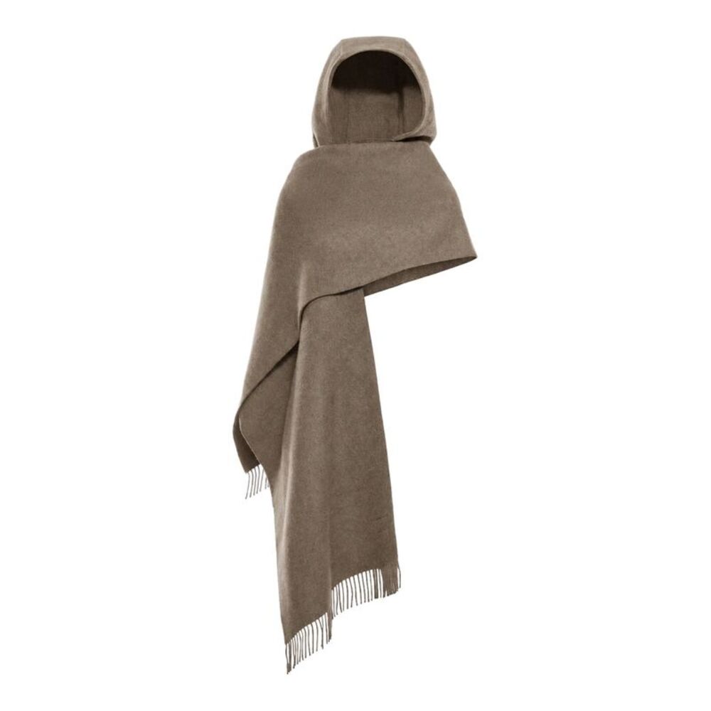 Brunello Cucinelli Women Wool And Cashmere Knit Scarf With Hood